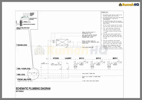 Lukisan teknikal rumah RHQ-A4-01, helaian 5 daripada 11