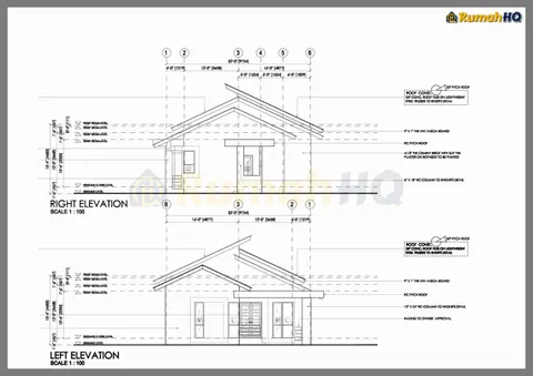 Lukisan teknikal rumah RHQ-A4-01, helaian 6 daripada 11