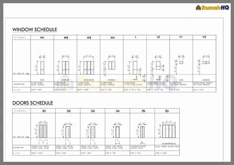 Lukisan teknikal rumah RHQ-A4-01, helaian 11 daripada 11