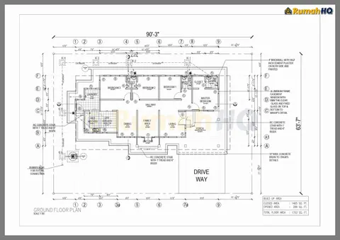 Lukisan teknikal rumah RHQ-A4-02, helaian 4 daripada 8