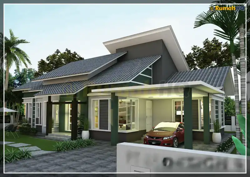 Pandangan 3D rumah RHQ-A4-02 — 1 tingkat, 1,753 kaki persegi, 4 bilik tidur, 3 bilik air