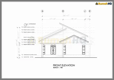 Lukisan teknikal rumah RHQ-A4-03, helaian 3 daripada 10