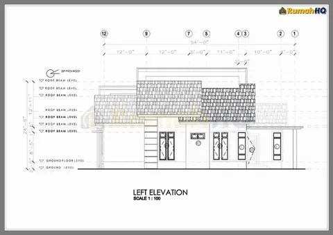 Lukisan teknikal rumah RHQ-A4-03, helaian 4 daripada 10