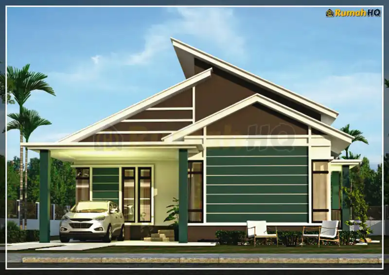 Pandangan 3D rumah RHQ-A4-03 — 1 tingkat, 1,768 kaki persegi, 4 bilik tidur, 3 bilik air