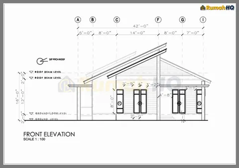 Lukisan teknikal rumah RHQ-A4-04, helaian 3 daripada 10