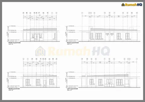 Lukisan teknikal rumah RHQ-A4-06, helaian 4 daripada 7