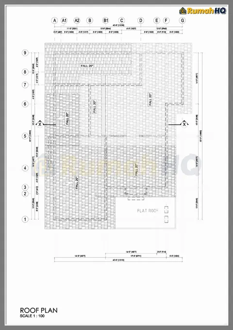 Lukisan teknikal rumah RHQ-A4-07, helaian 5 daripada 6