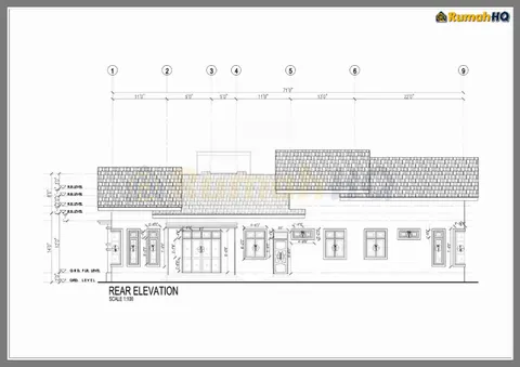Lukisan teknikal rumah RHQ-A4-09, helaian 5 daripada 9