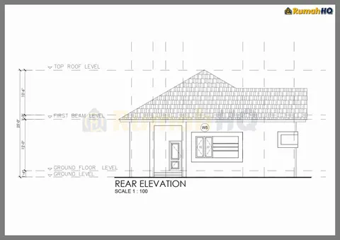 Lukisan teknikal rumah RHQ-A4-10, helaian 1 daripada 11