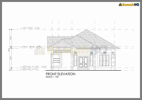 Lukisan teknikal rumah RHQ-A4-10, helaian 5 daripada 11