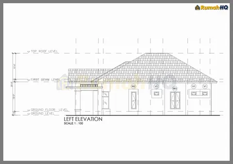 Lukisan teknikal rumah RHQ-A4-10, helaian 6 daripada 11