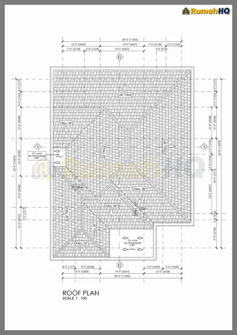Lukisan teknikal rumah RHQ-A4-10, helaian 8 daripada 11