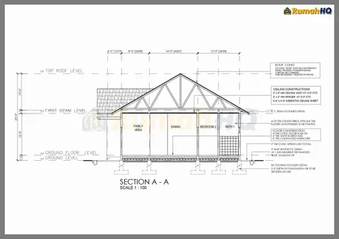 Lukisan teknikal rumah RHQ-A4-10, helaian 10 daripada 11