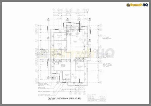 Lukisan teknikal rumah RHQ-A5-02, helaian 1 daripada 7