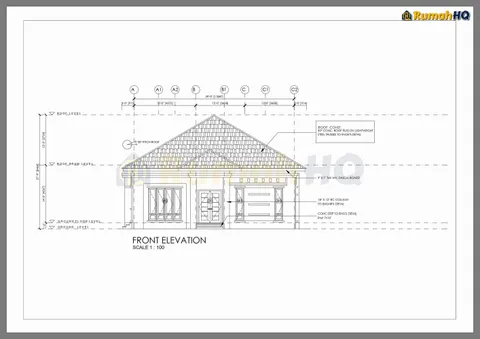 Lukisan teknikal rumah RHQ-A5-03, helaian 3 daripada 10