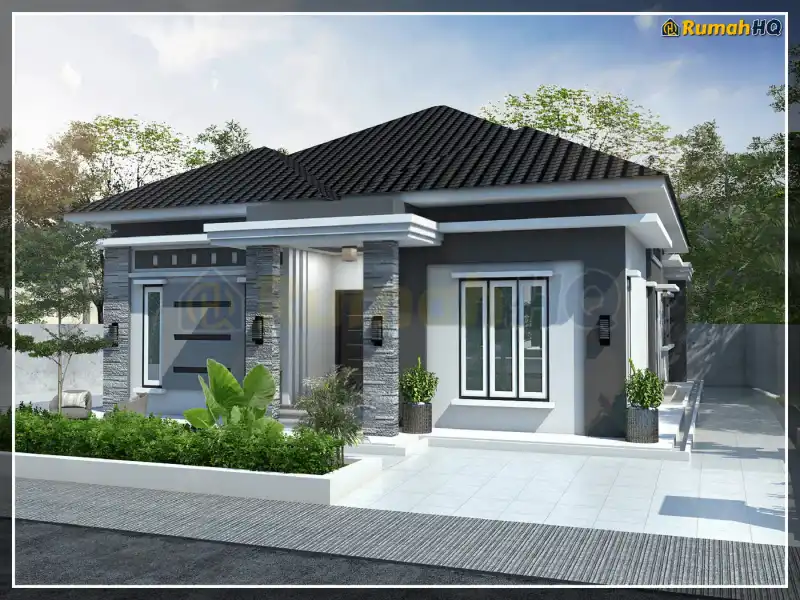Pandangan 3D rumah RHQ-A5-03 — 1 tingkat, 1,985 kaki persegi, 4 bilik tidur, 3 bilik air