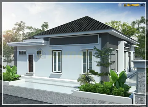 Pandangan 3D 5 daripada 5, rumah RHQ-A5-03 — Banglo 1 Tingkat · 4 Bilik · 3 Bilik Air