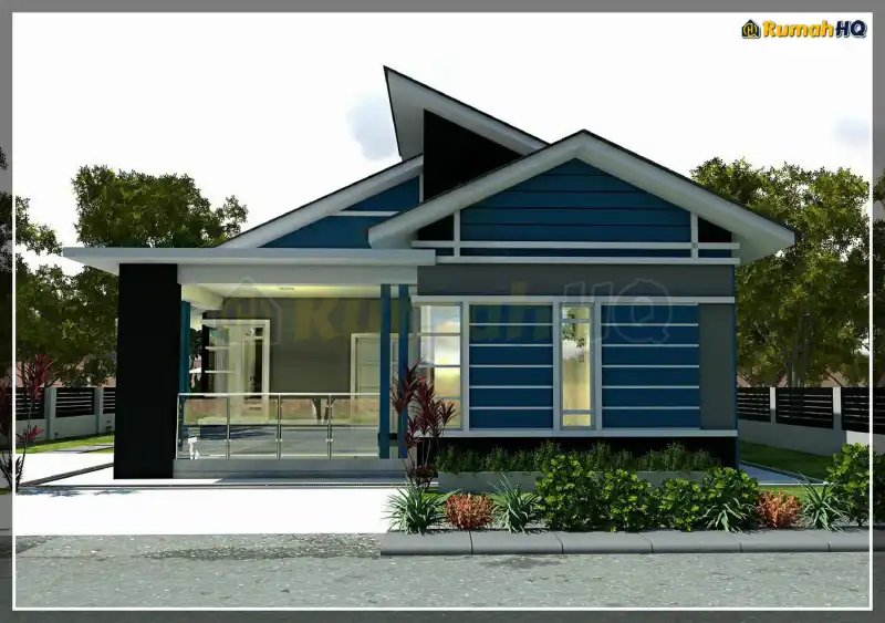 Pandangan 3D rumah RHQ-A5-04 — 1 tingkat, 2,000 kaki persegi, 4 bilik tidur, 4 bilik air