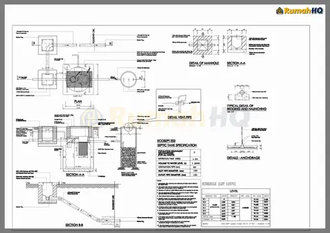 Lukisan teknikal rumah RHQ-A5-05, helaian 1 daripada 9