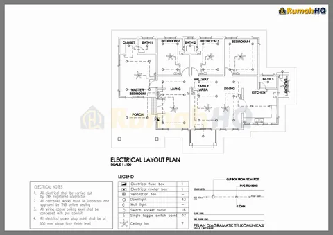 Lukisan teknikal rumah RHQ-A5-05, helaian 2 daripada 9