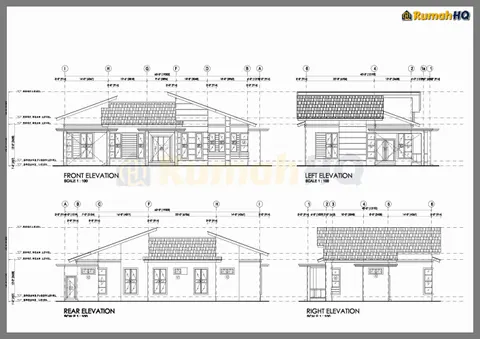 Lukisan teknikal rumah RHQ-A5-05, helaian 3 daripada 9
