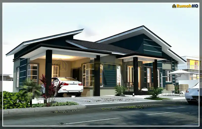 Pandangan 3D rumah RHQ-A5-05 — 1 tingkat, 2,037 kaki persegi, 4 bilik tidur, 3 bilik air