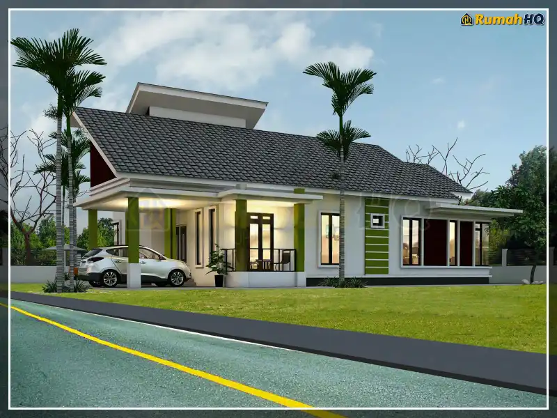 Pandangan 3D rumah RHQ-A5-06 — 1 tingkat, 2,191 kaki persegi, 4 bilik tidur, 3 bilik air