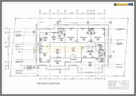 Lukisan teknikal rumah RHQ-A5-07, helaian 1 daripada 13