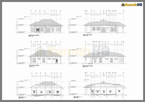 Lukisan teknikal rumah RHQ-A5-08, helaian 2 daripada 5