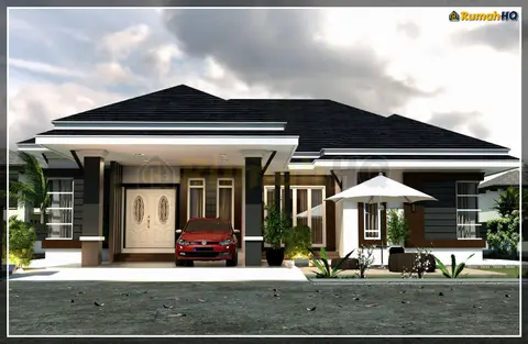Pandangan 3D 4 daripada 5, rumah RHQ-A5-08 — Banglo 1 Tingkat · 4 Bilik · 4 Bilik Air