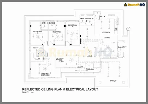Lukisan teknikal rumah RHQ-A5-09, helaian 3 daripada 7