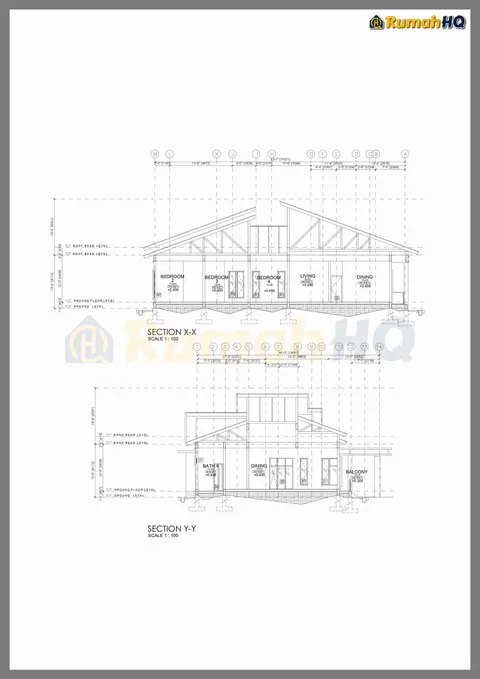 Lukisan teknikal rumah RHQ-A5-09, helaian 5 daripada 7