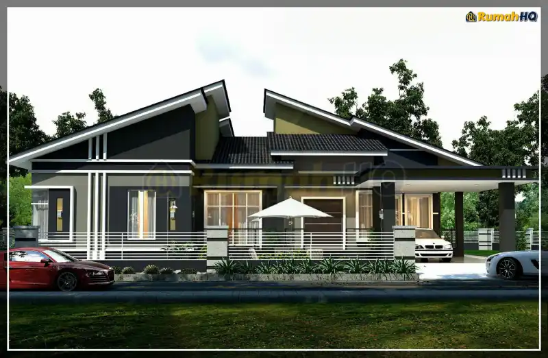 Pandangan 3D rumah RHQ-A5-09 — 1 tingkat, 2,481 kaki persegi, 4 bilik tidur, 4 bilik air