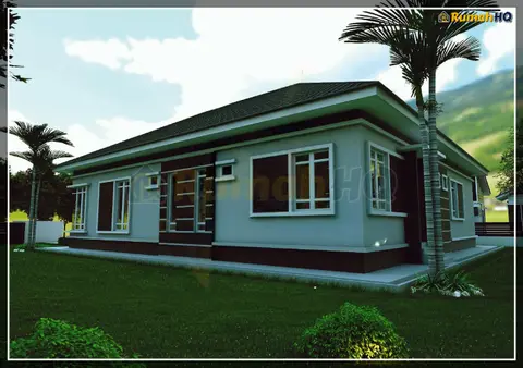 Pandangan 3D 2 daripada 5, rumah RHQ-A5-10 — Banglo 1 Tingkat · 4 Bilik · 5 Bilik Air