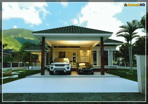 Pandangan 3D 4 daripada 5, rumah RHQ-A5-10 — Banglo 1 Tingkat · 4 Bilik · 5 Bilik Air