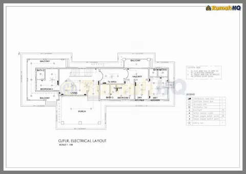 Lukisan teknikal rumah RHQ-D1-01, helaian 4 daripada 15