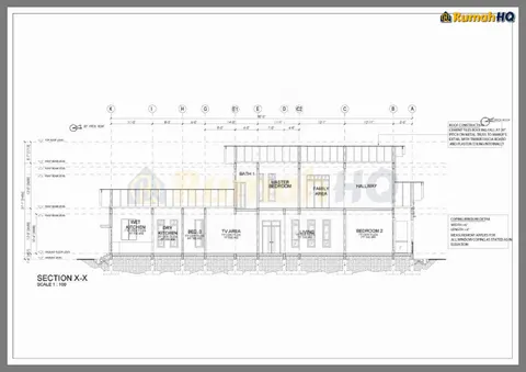 Lukisan teknikal rumah RHQ-D1-01, helaian 8 daripada 15