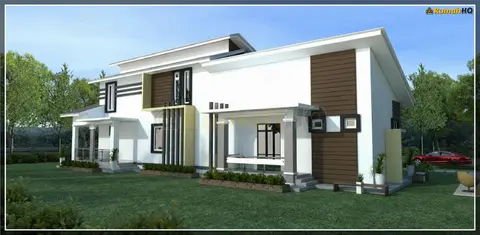 Pandangan 3D 4 daripada 4, rumah RHQ-D1-01 — Banglo 2 Tingkat · 4 Bilik · 3 Bilik Air