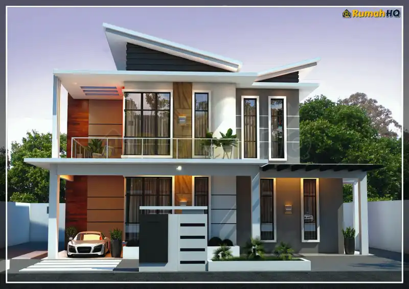 Pandangan 3D rumah RHQ-D1-02 — 2 tingkat, 2,268 kaki persegi, 4 bilik tidur, 4 bilik air