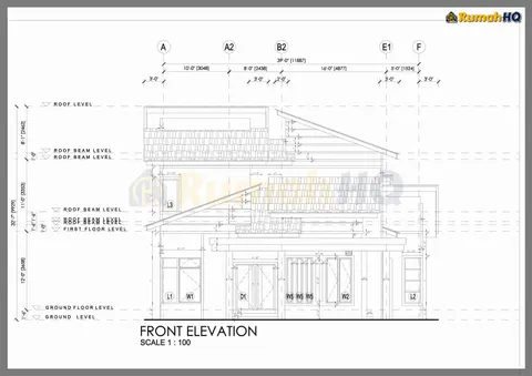 Lukisan teknikal rumah RHQ-D1-03, helaian 6 daripada 12
