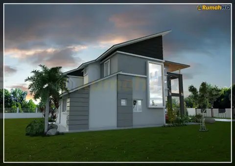 Pandangan 3D 5 daripada 5, rumah RHQ-D1-04 — Banglo 2 Tingkat · 4 Bilik · 4 Bilik Air
