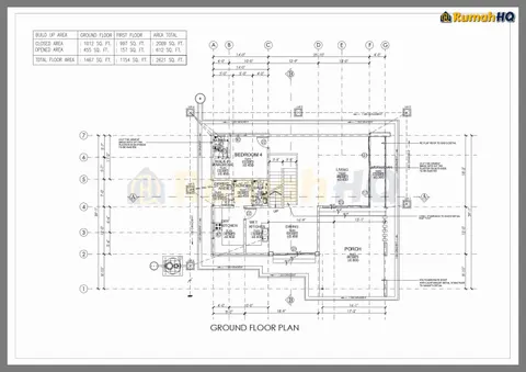 Lukisan teknikal rumah RHQ-D1-05, helaian 1 daripada 15