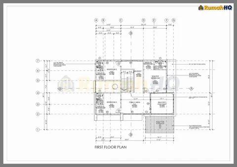 Lukisan teknikal rumah RHQ-D1-05, helaian 2 daripada 15