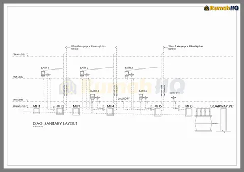 Lukisan teknikal rumah RHQ-D1-05, helaian 13 daripada 15