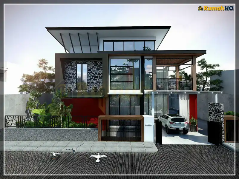 Pandangan 3D rumah RHQ-D1-05 — 2 tingkat, 2,621 kaki persegi, 4 bilik tidur, 5 bilik air