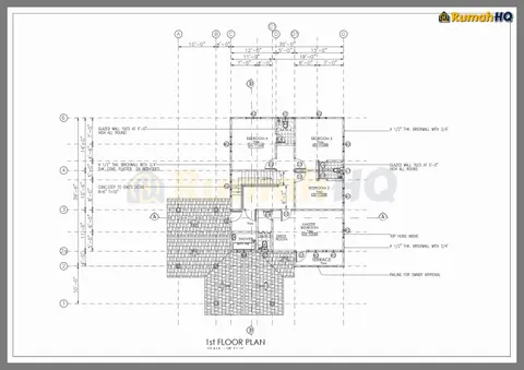 Lukisan teknikal rumah RHQ-D1-06, helaian 2 daripada 14