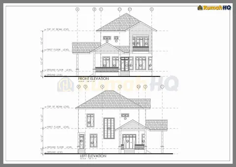 Lukisan teknikal rumah RHQ-D1-06, helaian 4 daripada 14