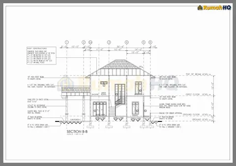 Lukisan teknikal rumah RHQ-D1-06, helaian 7 daripada 14