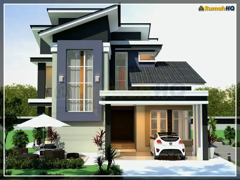 Pandangan 3D rumah RHQ-D1-07 — 2 tingkat, 2,681 kaki persegi, 5 bilik tidur, 5 bilik air
