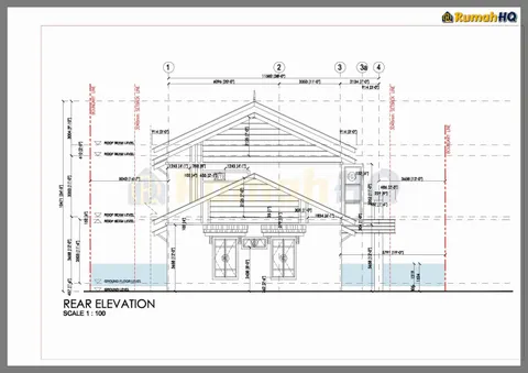 Lukisan teknikal rumah RHQ-D1-08, helaian 6 daripada 12